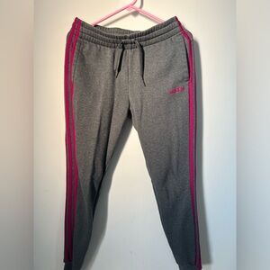Adidas sweatpants - Heather grey and magenta